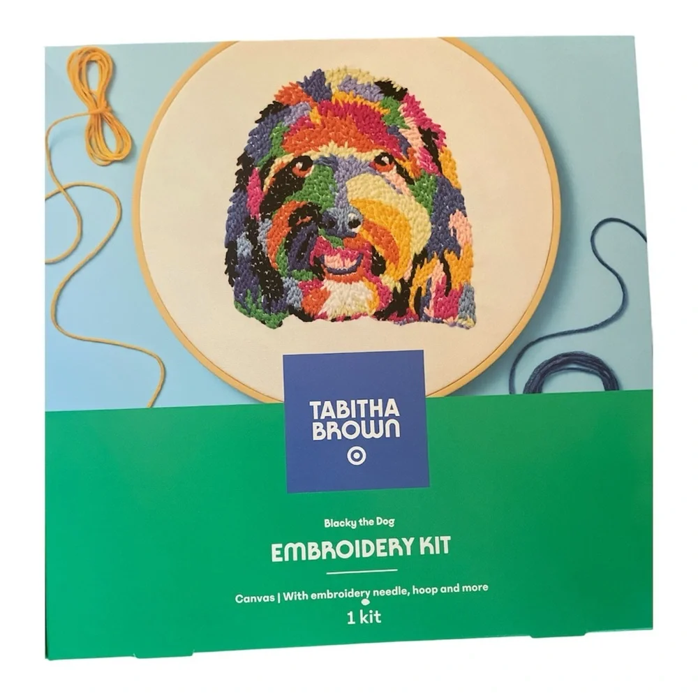Tabitha Brown x Target Embroidery Kit Blacky the Dog - bundle of 2 kits